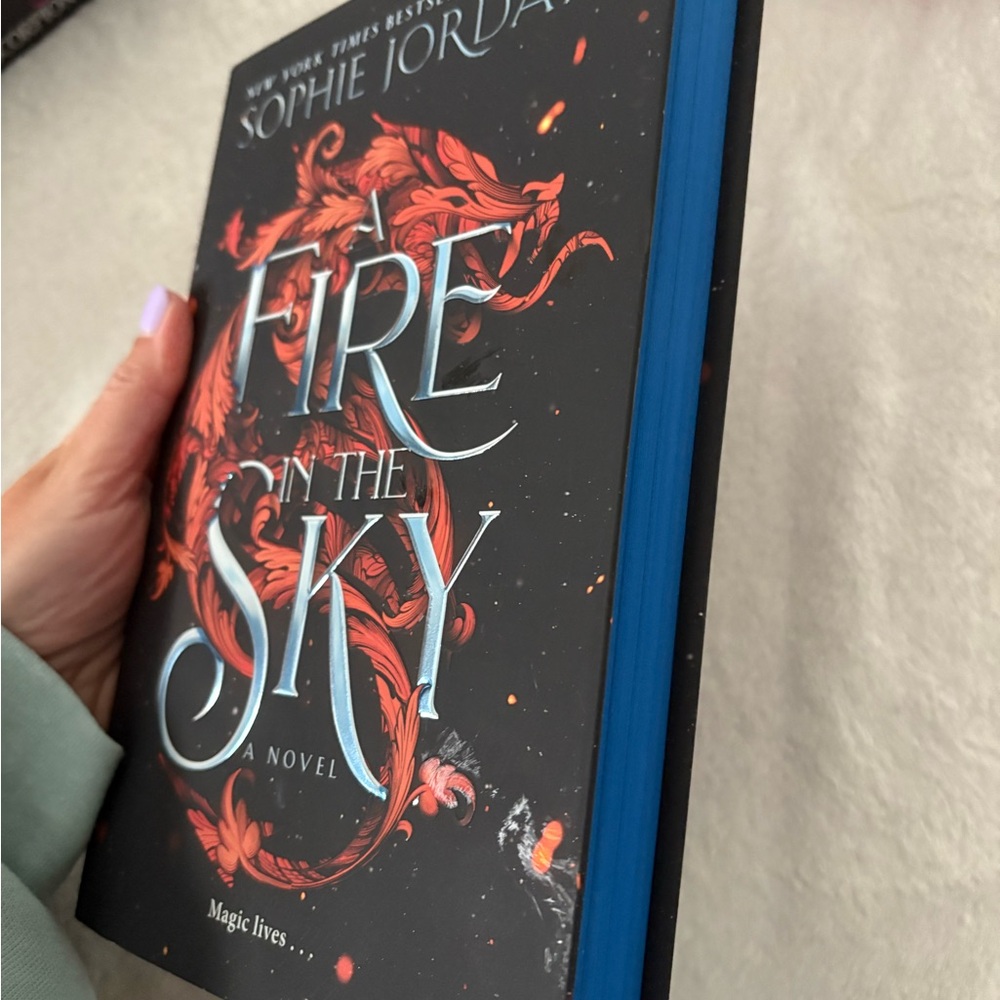 Fire in the Sky Novel with Blue Edges